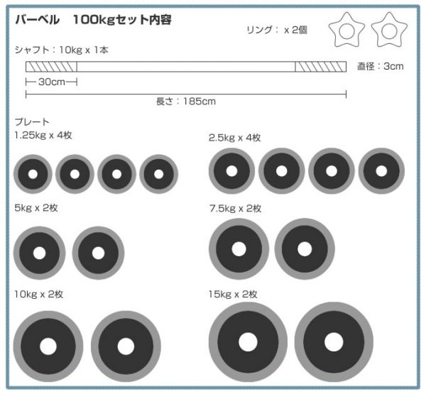 バーベルの寸法