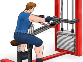 シーテッド・ローイング ステップ1 イラスト